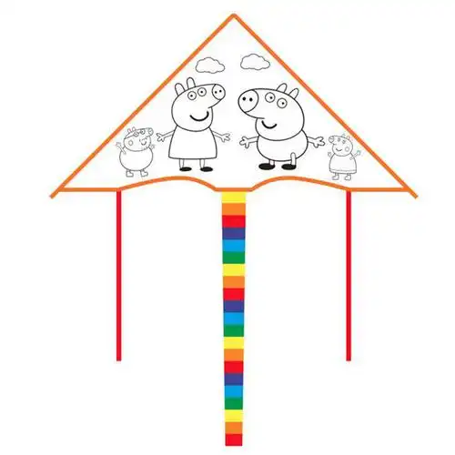 卡通空白手工涂鸦潍坊涂色儿童绘画风筝