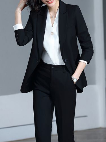 黑色西装外套女秋冬白领职业装