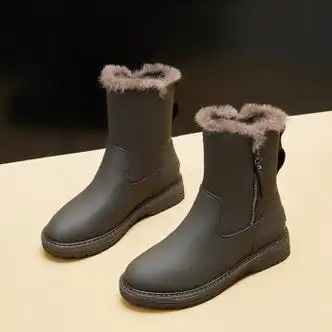 飞跃其乐雪地靴女冬2023年新款女款冬季加绒加厚保暖靴子短靴防水防滑