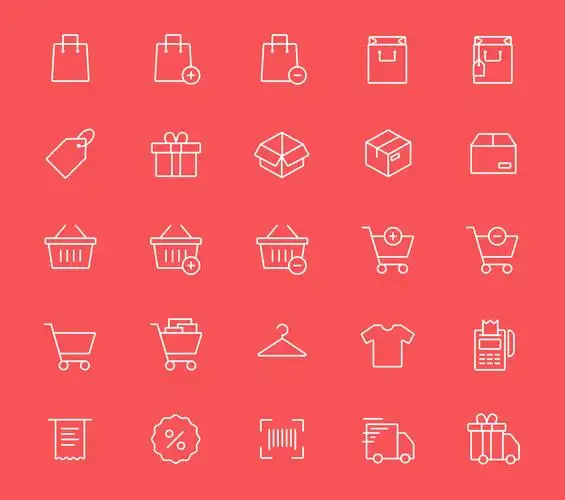 购物主题矢量图标设计素材 vector shopping icons