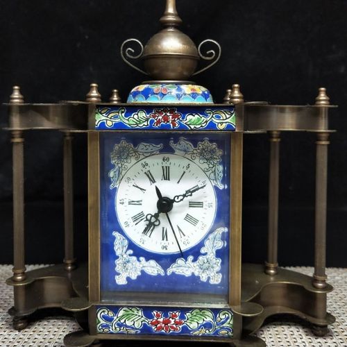 欧式机械坐钟老式珐琅彩老坐钟表走时精准钟机械表西洋钟复古钟表