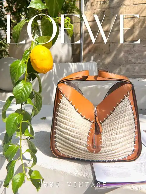 loewe罗意威焦糖拼色hammock吊床包08