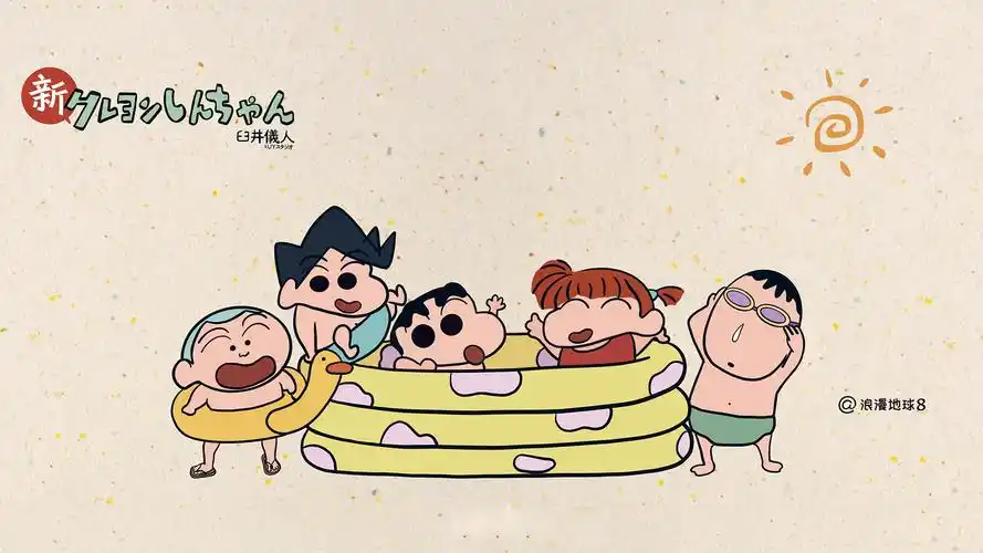 蜡笔小新精美插画高清桌面壁纸_卡通动漫_壁纸下载_美桌网