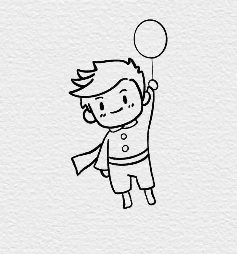 99零基础简笔画|小王子步骤图