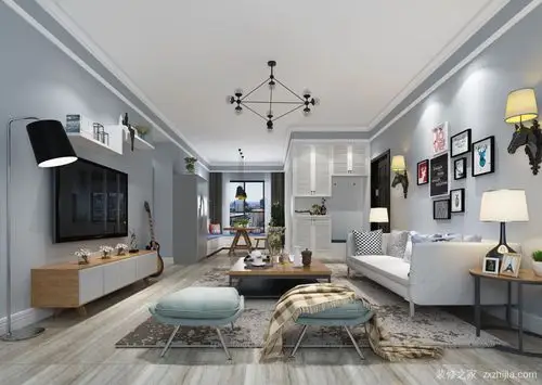 锦和花园简欧三室二厅装修效果图