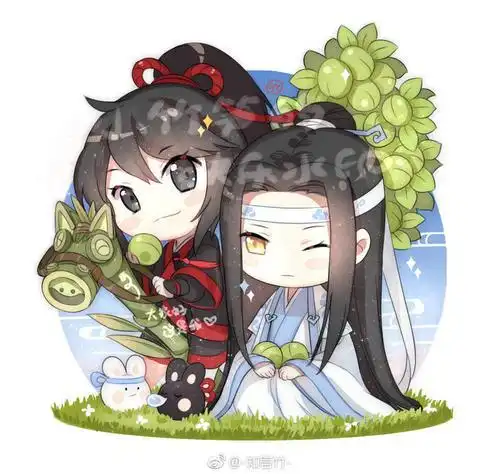 魔道祖师忘羡q版图/直接发图过来/不要说一些废话生日忘羡魔道祖师忘