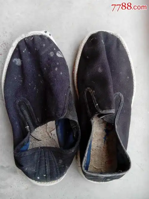 旧布鞋,纯手工纳底子布鞋,,41码