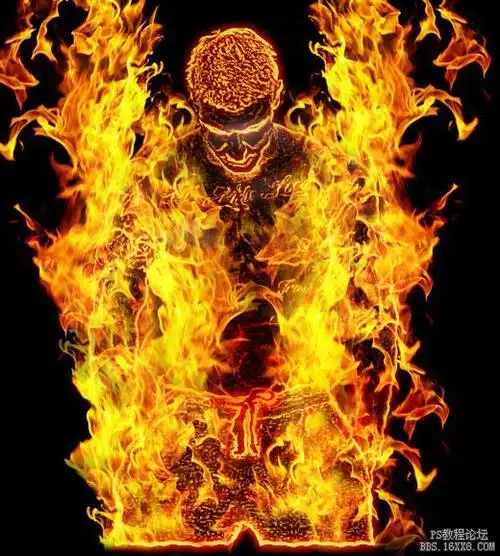 用户评论:火焰人像,制作炫酷的火焰人物效果图片