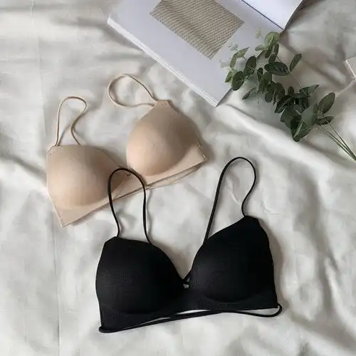 现货实拍实价上薄下厚美背无痕内衣无钢圈一片式文胸抹胸