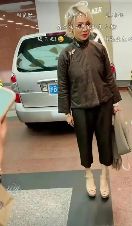 在最近的一次外出中,51岁的著名女演员宁静被拍到了一身非常引人注目