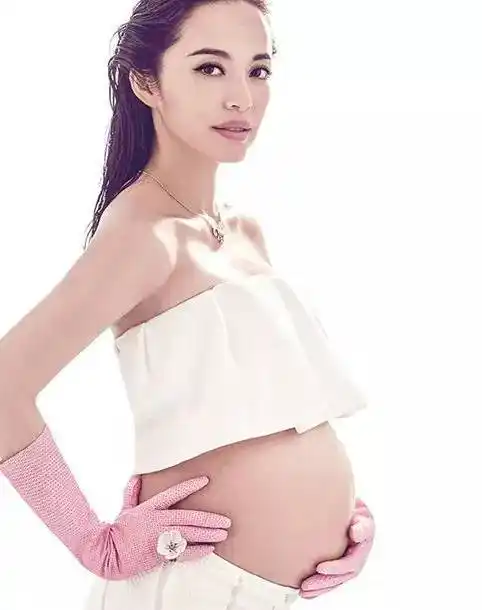 霍思燕.怀孕时的家庭温馨时刻.