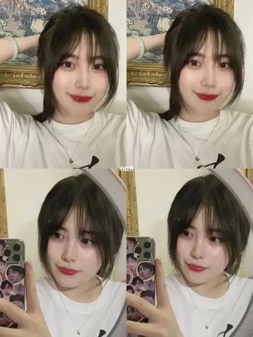 遮脸显嫩绝绝子刘海谁剪谁好看