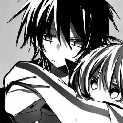 情侣黑白动漫头像