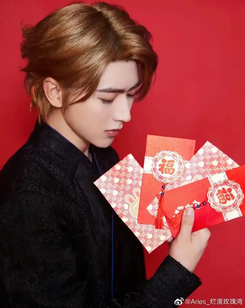 蔡徐坤新年快乐 祝你新的一年开开心心 平平安安 工作顺利 身体健康