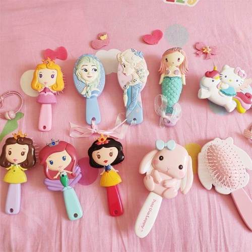 儿童梳子女孩不伤发宝宝梳小辫气囊梳便携式刘海迷你女童小孩专用