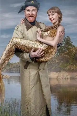 男人抓住美人鱼 640x1136 iphone 5/5s/5c/se 壁纸,图片,背景,照片