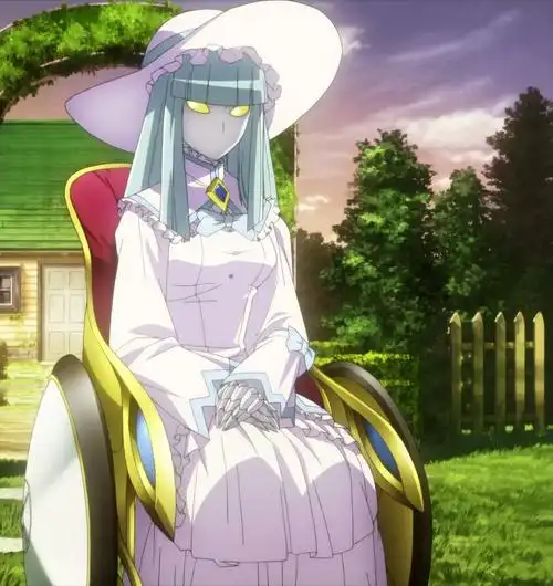 游戏类动漫,一个隐居在山上的少女,坐在轮椅上,可