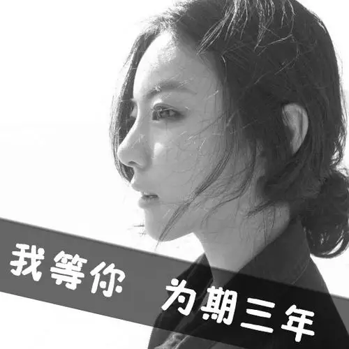 要一个女头像,上面写我等你为期三年.