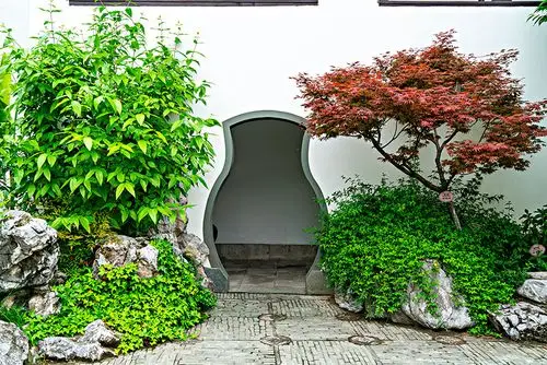 中式,围墙,苏州园林