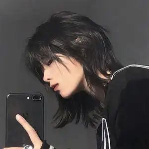 假发女短发中分刘海帅酷男士短直发逼真狼尾鲻鱼燕尾头网红同款式