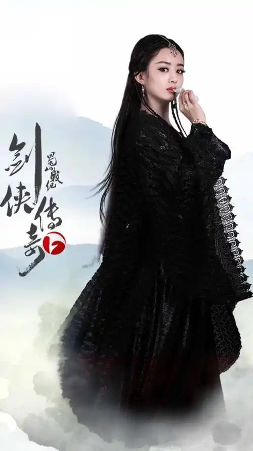 5位古装黑衣美女:赵丽颖美飒,杨紫调皮,她看起来十分不好惹_杨幂_倪妮