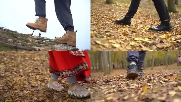 脚步特写,脚,步伐,道路,前进的脚步.