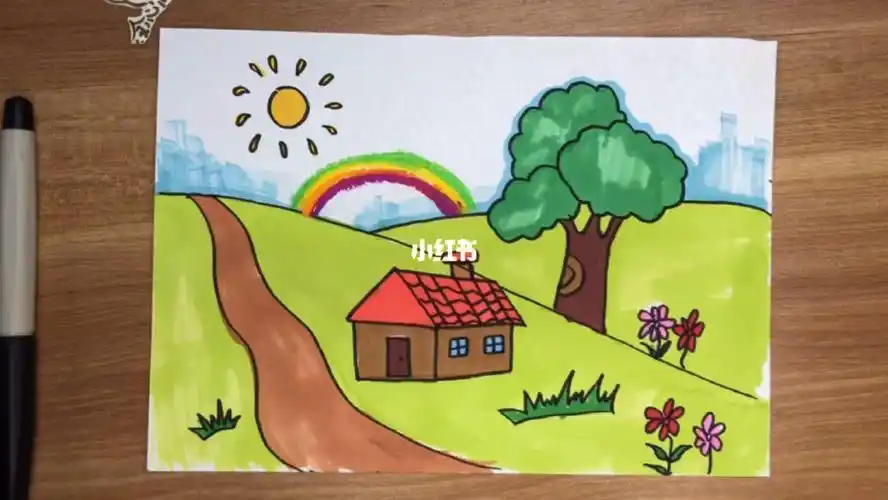 用简笔画风景画