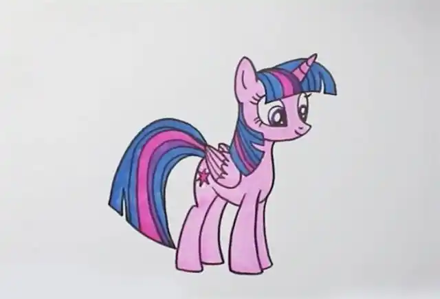 紫悦公主简笔画教程,它是你认识的那只独角兽吗?