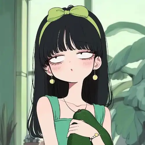 动漫头像##动漫女头#    适合夏天的绿色系可爱头像