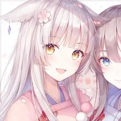 亲姐妹二人卡通头像