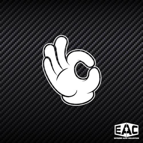 米老鼠米奇ok手势车贴纸hf汽车摩托电动车贴纸hellaflush拉花贴纸