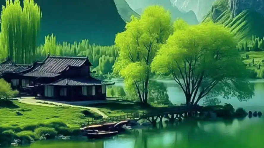 唯美意境 #青山绿水美如画