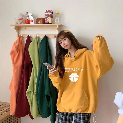 tfboys应援色衣服王俊凯易烊千玺同款卫衣女学生王源上衣连帽外套