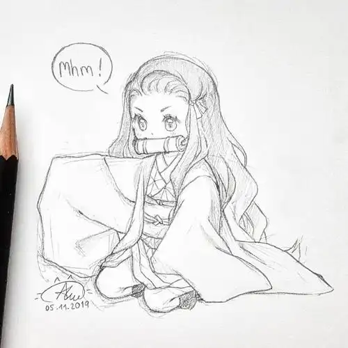 初学者动漫人物线稿素材铅笔画动漫人物素材大全