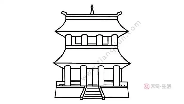 中国古代建筑简笔画简单