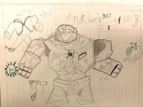 反浩克装甲简笔画法
