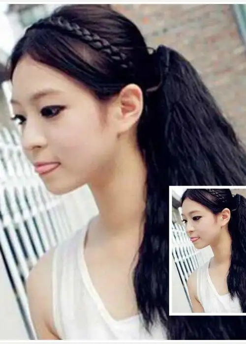 女生三七分扎发逆袭潮流达人脸宽女生适合扎率性风头型