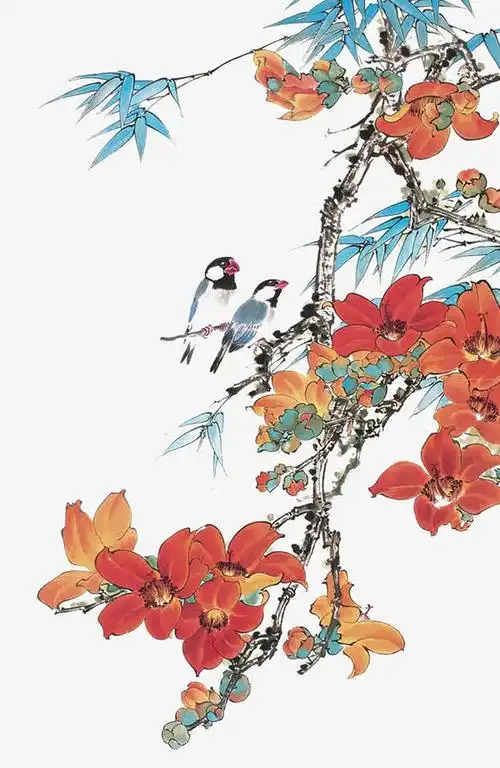 包月19元素材分类: 绘画艺术所需点数:0点工笔木棉花,工笔画,国画