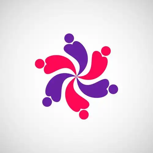 抽象人物符号图标矢量插图图形设计