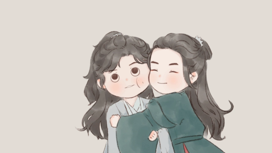 会动的温周贴贴～_山河令温周剧版周子舒剧版温客行古风q版同人绘画