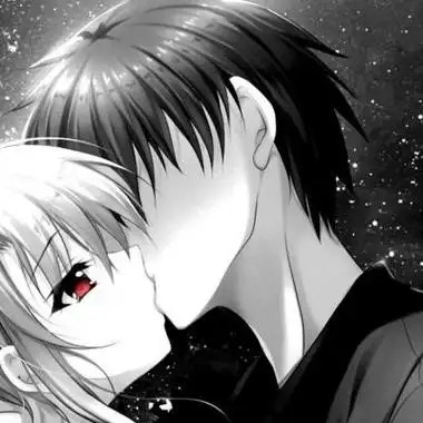 黑白红眼睛动漫情头情侣头像