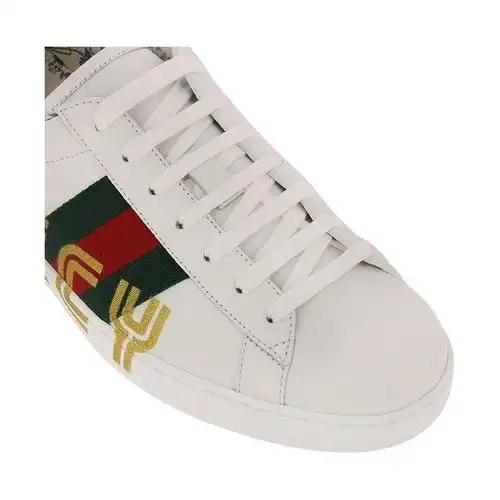 gucci/古驰 18年秋冬 gucci男鞋 男性 条纹 字母 白色 板鞋 523455 0g