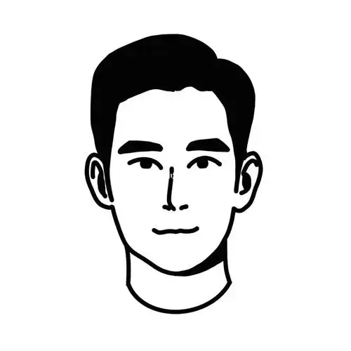 3/10 极简黑白线条人物头像