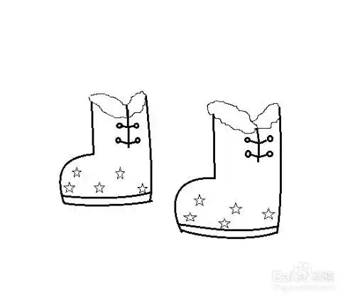 儿童靴子怎么画