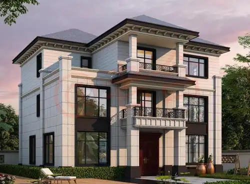 1413米农村三层现代大别墅外观大气布局大方毛坯25万起