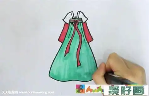 漫画人物简笔画古装裙子集