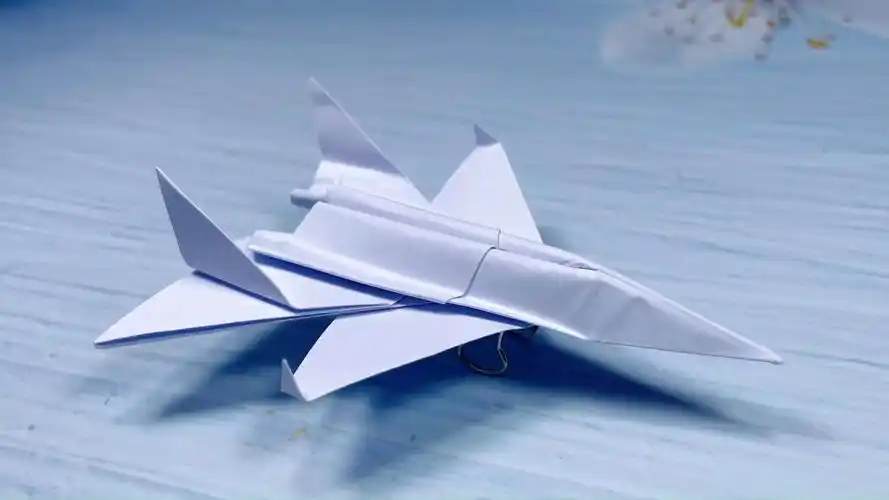 折纸飞机,一张纸叠f14战斗机,简单易学创意手工制作