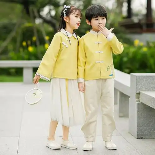套装女儿童校服汉服照服小学生班服中国风幼儿园园服春秋季