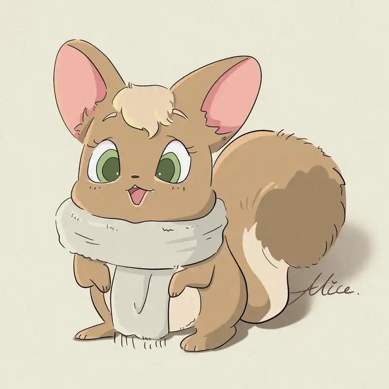 可爱小松鼠头像儿童画简笔画线稿简单儿创