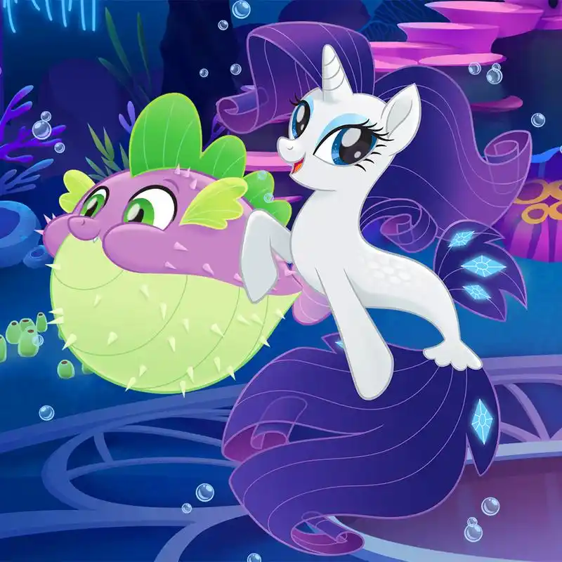 小马宝莉:海底世界的"美人鱼小马"像爱丽儿一样!